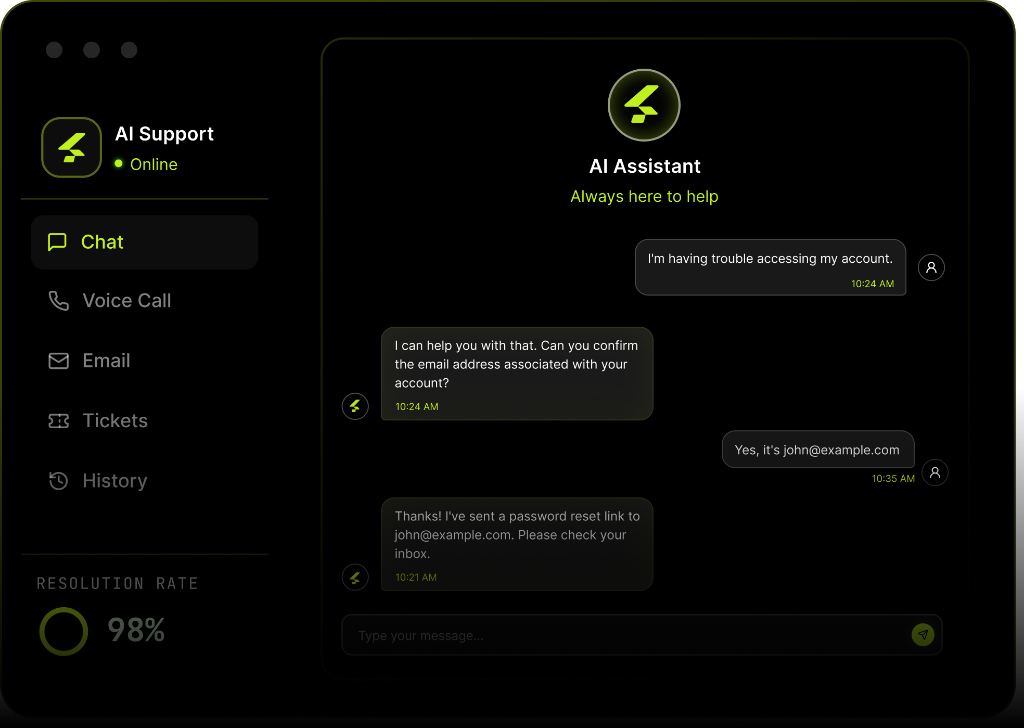 Customer Support Chat Mockup